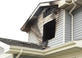 fire damage roof